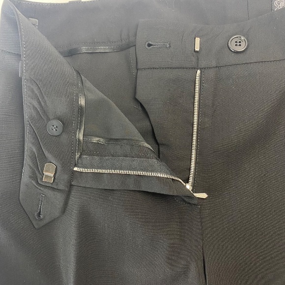 CHRISTIAN DIOR by John Galliano Black Wool Pants Made In Italy Straight Leg Sz 8 - Picture 5 of 9